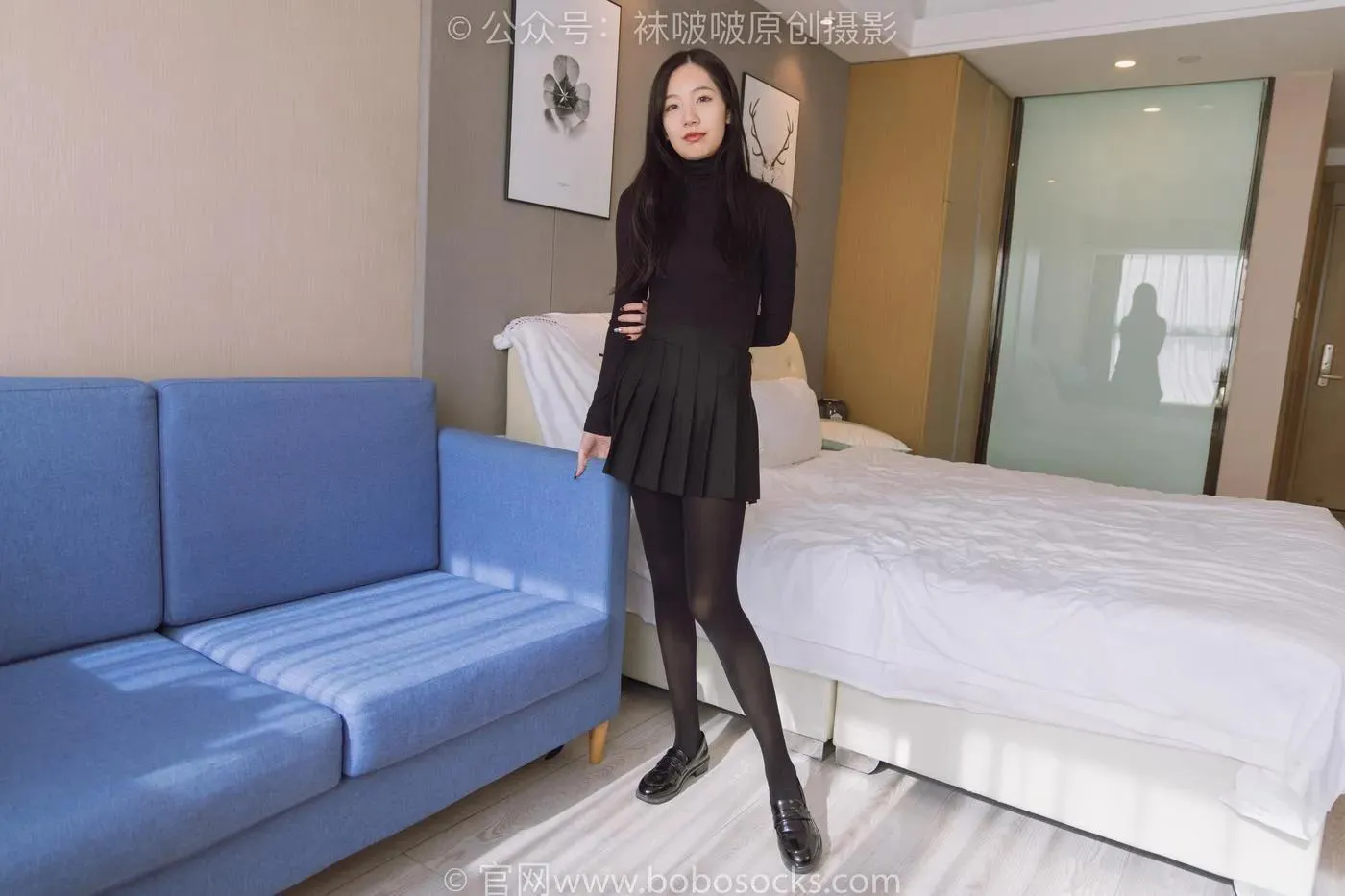 [BoBoSocks袜啵啵]NO.184 小甜豆-黑皮鞋、厚黑丝 [140P]插图